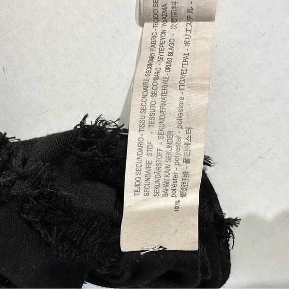 Zara Trafaluc Womens Black Fringe Long Sleeve Shirt - Picture 7 of 12